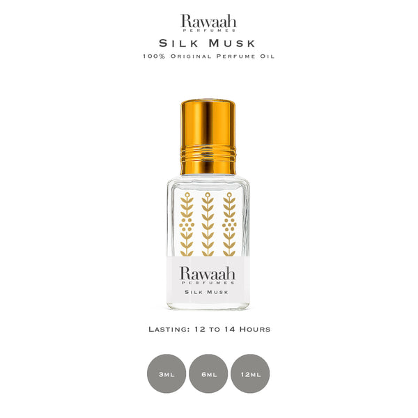 Silk Musk | Concentrated Perfume Oil | Unisex | Top Seller | By Rawaah