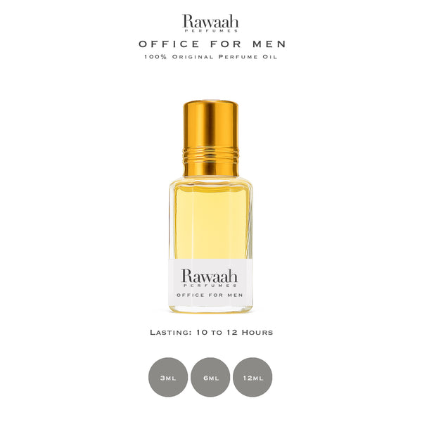 Office for Men | Concentrated Perfume Oil | Unisex | Top Seller | By Rawaah